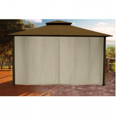 Carolina 10' x 12' Gazebo with Cocoa Top and Privacy Curtains and Mosquito Netting   568152173